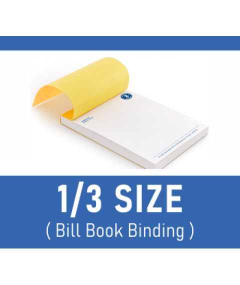 1/3 Size - Bill Book