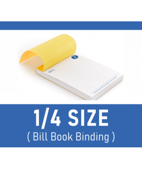 1/4 Size - Bill Book